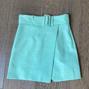 & Other Stories mint belted mini skirt